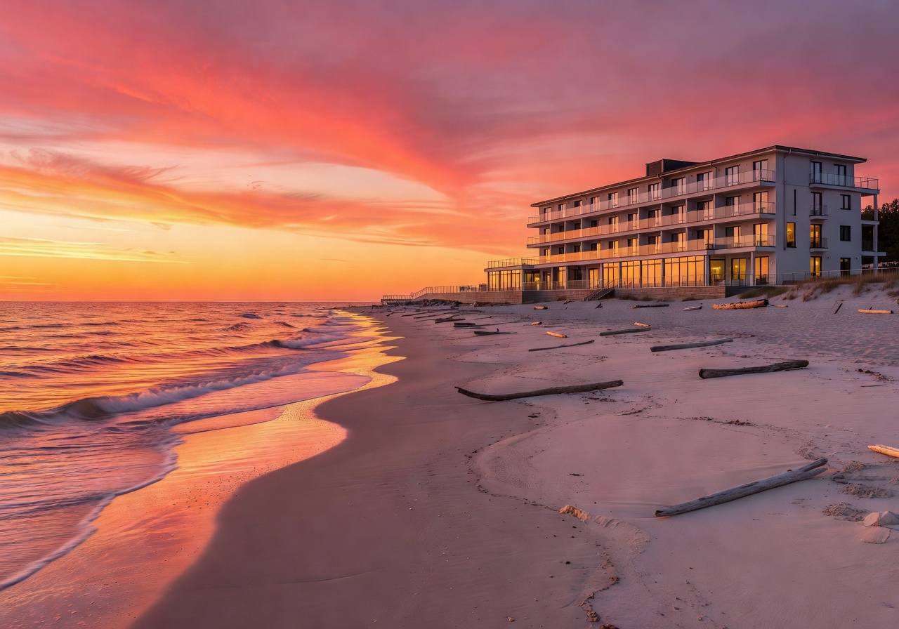 Baltic Beach Hotel Spa Jurmala coastal sunset