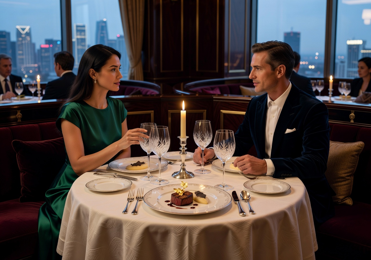 Fine dining experience luxury restaurant