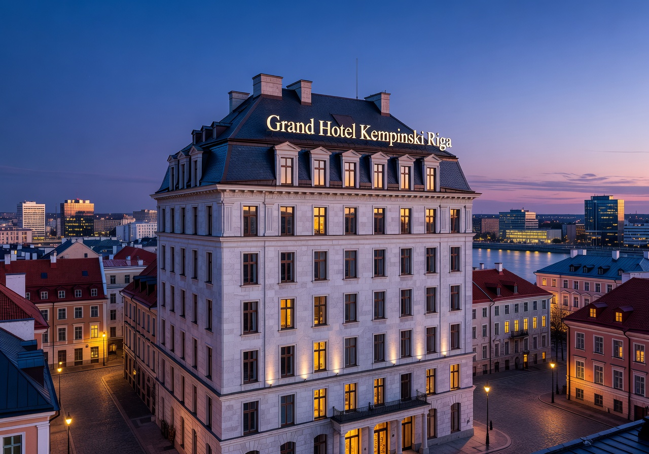 Grand Hotel Kempinski Riga skyline luxury