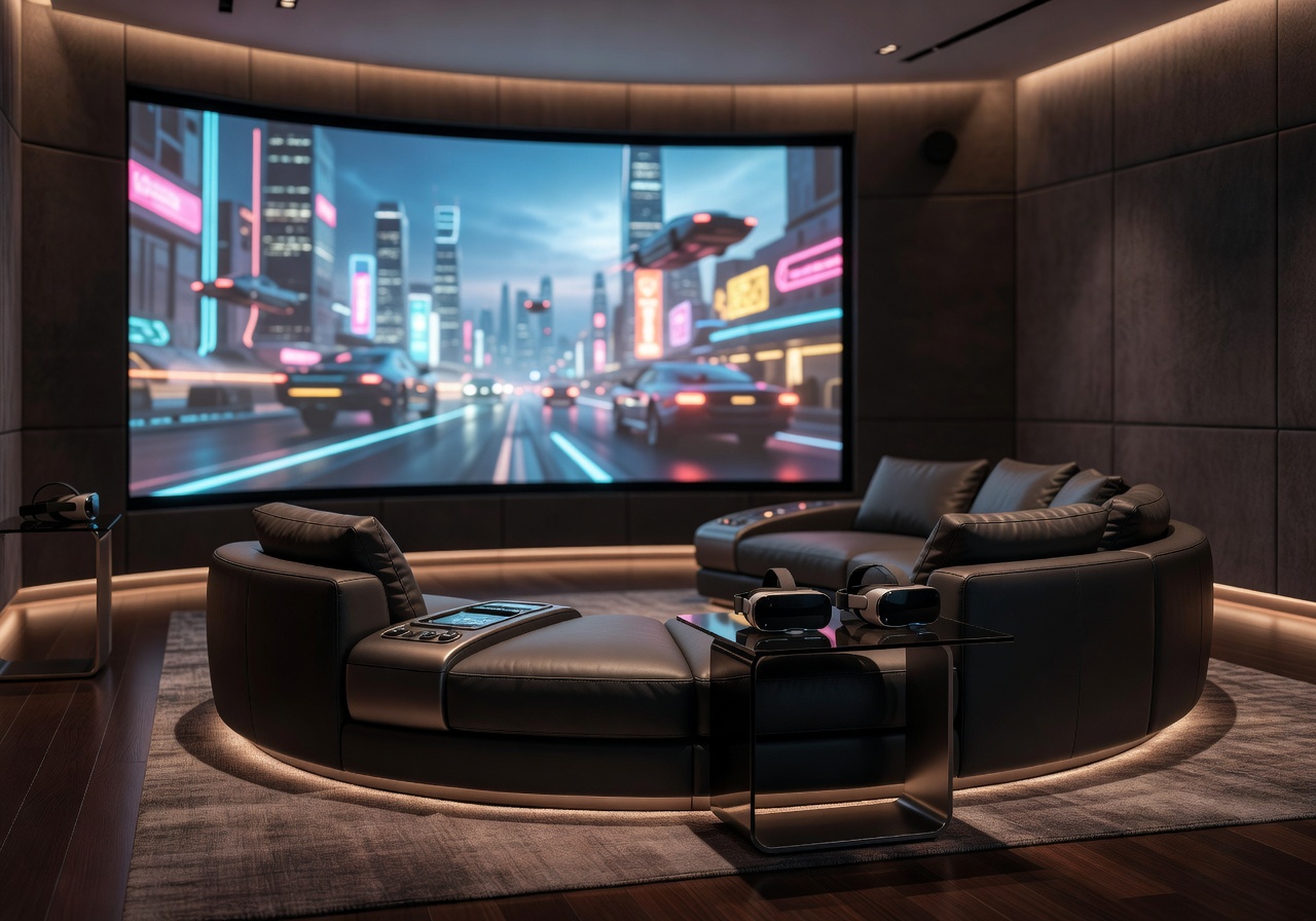 Interactive entertainment room luxury experience