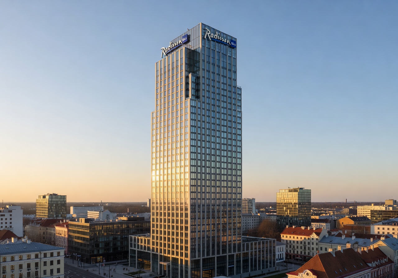 Radisson Blu Latvija Riga hotel skyline tower