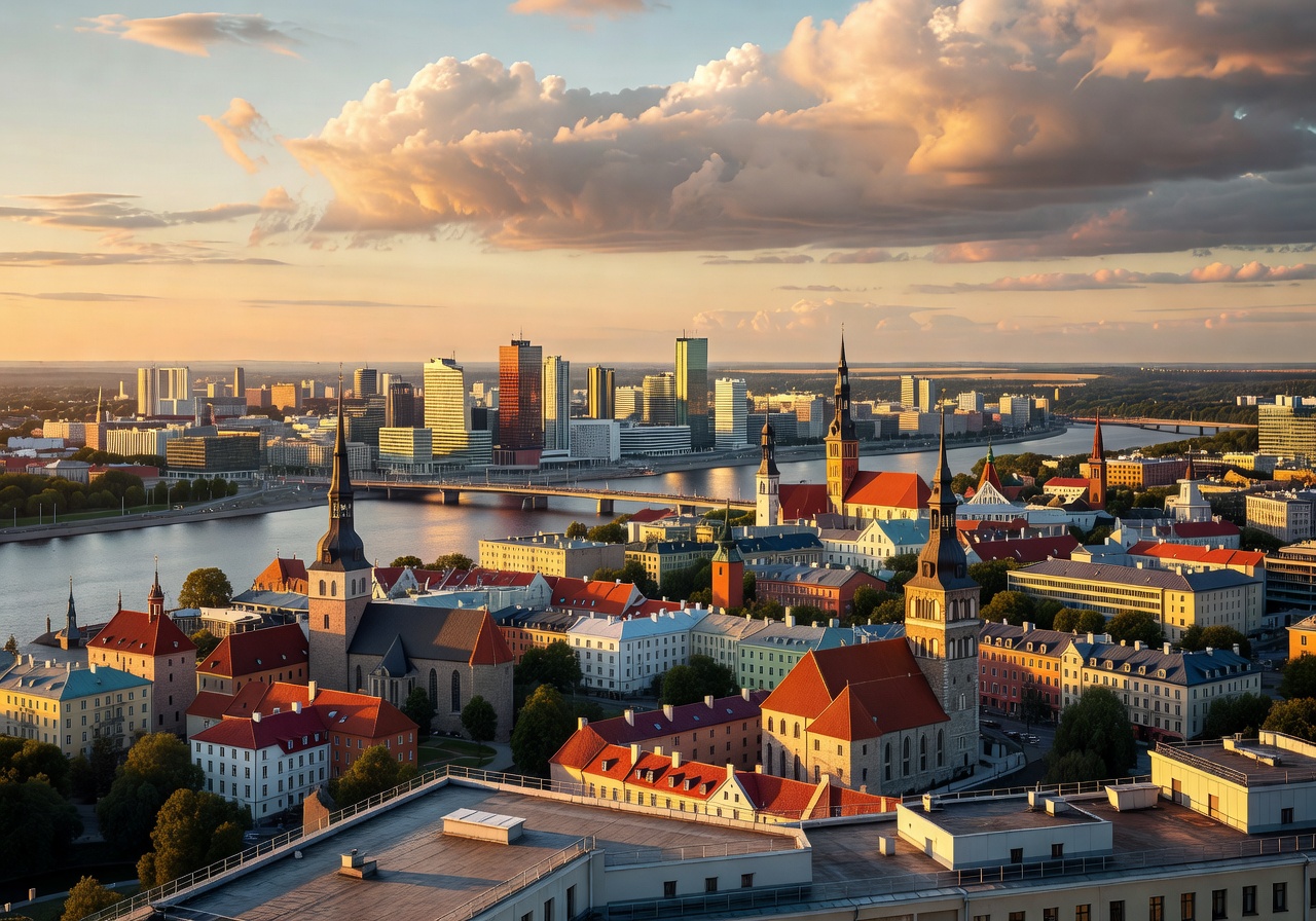 Radisson Blu Latvija Riga rooftop view panoramic