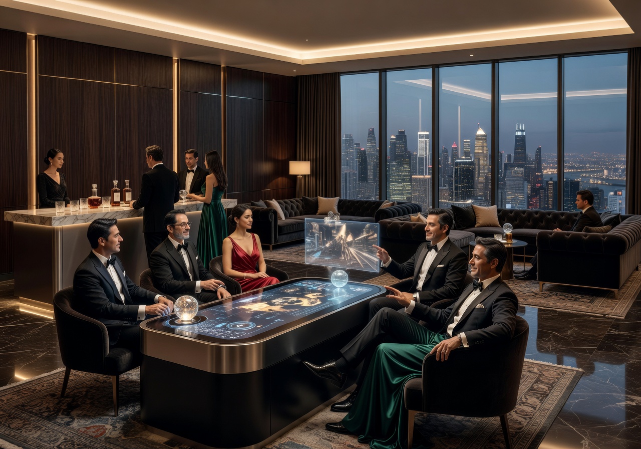 VIP interactive gaming lounge entertainment space